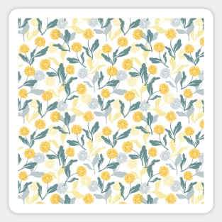 Dandelion floral pattern white ver Sticker